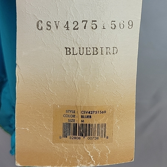 NWT Da Nang sleeveless embroidered blue tank top M - Picture 8 of 14